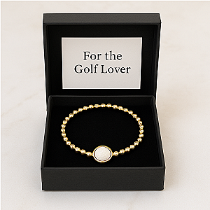 Golf Ball Pearl Two Tone Beaded Bracelet