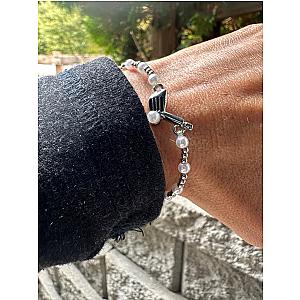 Golf Club Pearl Two Tone Beaded Bracelet
