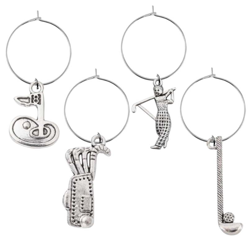 Golf Wine Charms