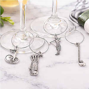 Golf Wine Charms