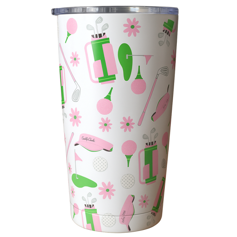 Par-Tee in Pink Tumbler 20oz