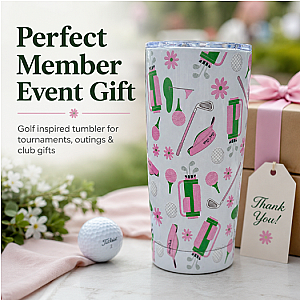 Par-Tee in Pink Tumbler 20oz