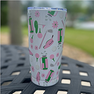 Par-Tee in Pink Tumbler 20oz