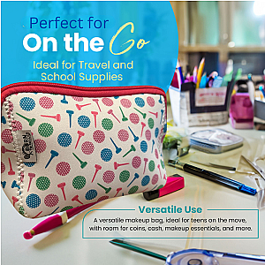 Golf Ball Cosmetic Bag