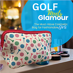 Golf Ball Cosmetic Bag
