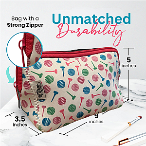 Golf Ball Cosmetic Bag