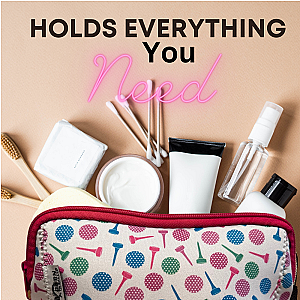 Golf Ball Cosmetic Bag
