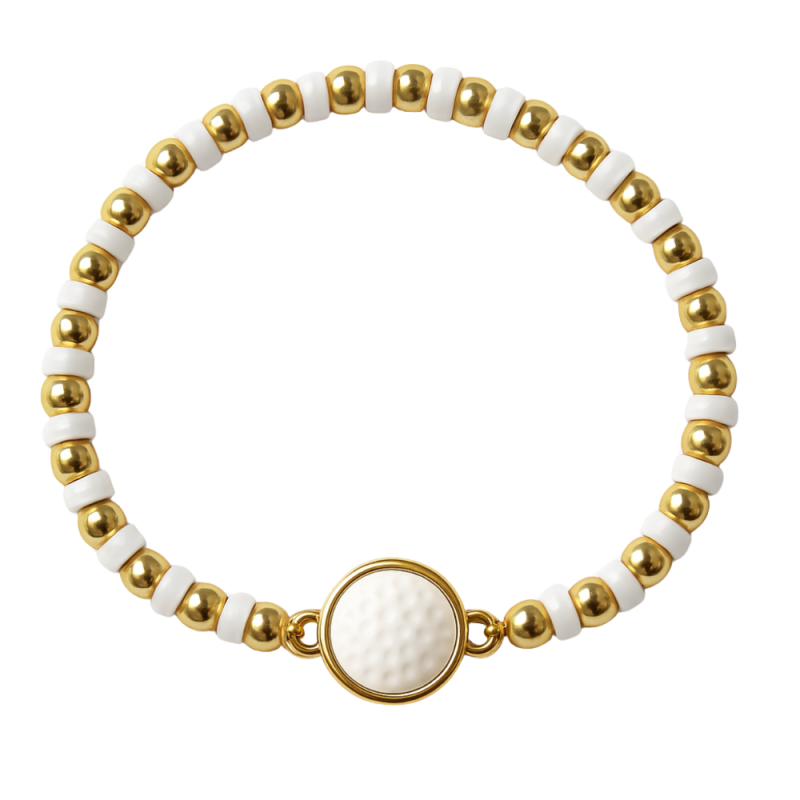 Golf Ball Beaded Bracelet