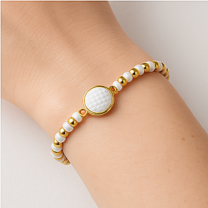 Golf Ball Beaded Bracelet
