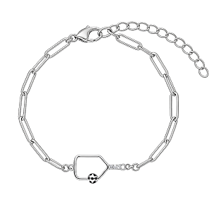 Pickleball Silver Paperclip Bracelet- Pick Style