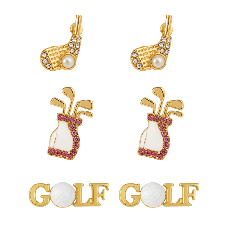 Tee Time Trio Earrings - 3pc Set