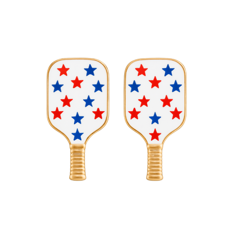 Patriotic Pickleball Earrings