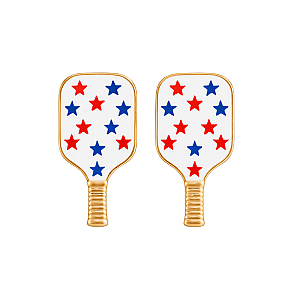 Patriotic Pickleball Earrings