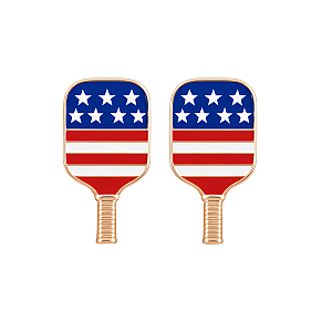 American Flag Pickleball Earrings