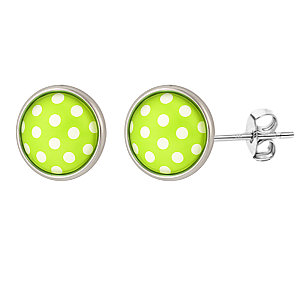 Pickleball Cabochon Stud Earrings