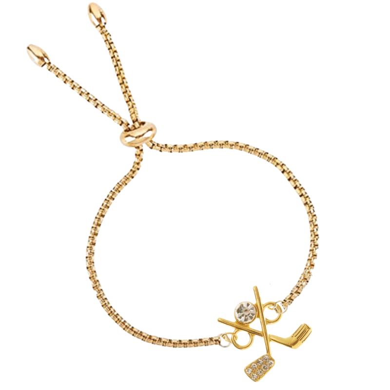 Golf CZ Slider Bracelet