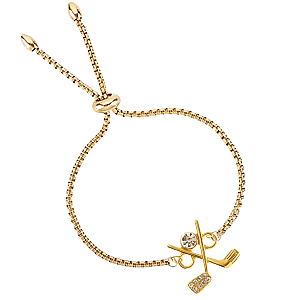 Golf CZ Slider Bracelet