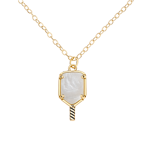 Pickleball Mother of Pearl Necklace- Pick Color