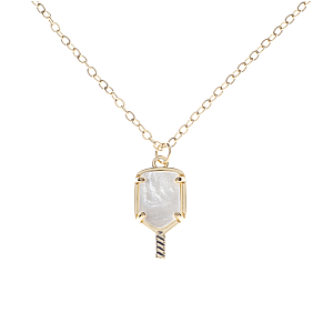 Pickleball Mother of Pearl Necklace- Pick Color