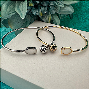 Pickleball Mother of Pearl Cuff Adjustable Bracelet