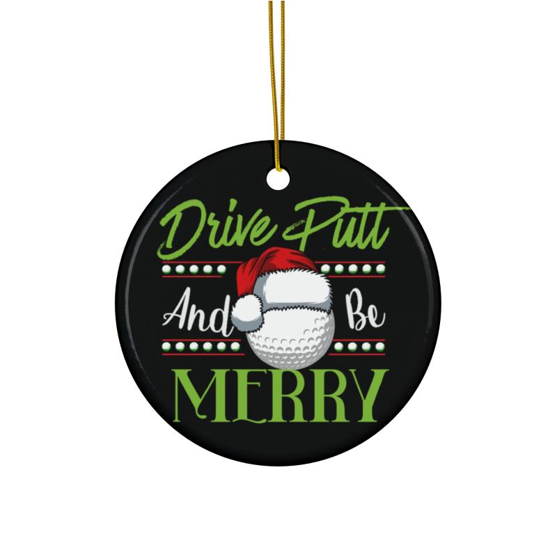 Golf Ornament, Drive, Putt and Be Merry