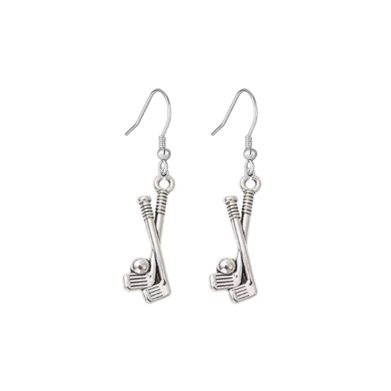 Golf Club Earrings