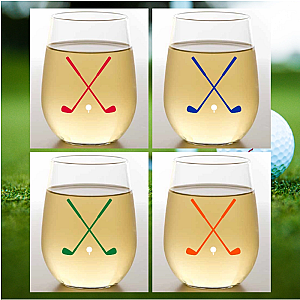 Golf Wine Tumblers- Plastic Shatterproof