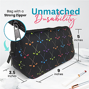 Golf Black Cosmetic Bag