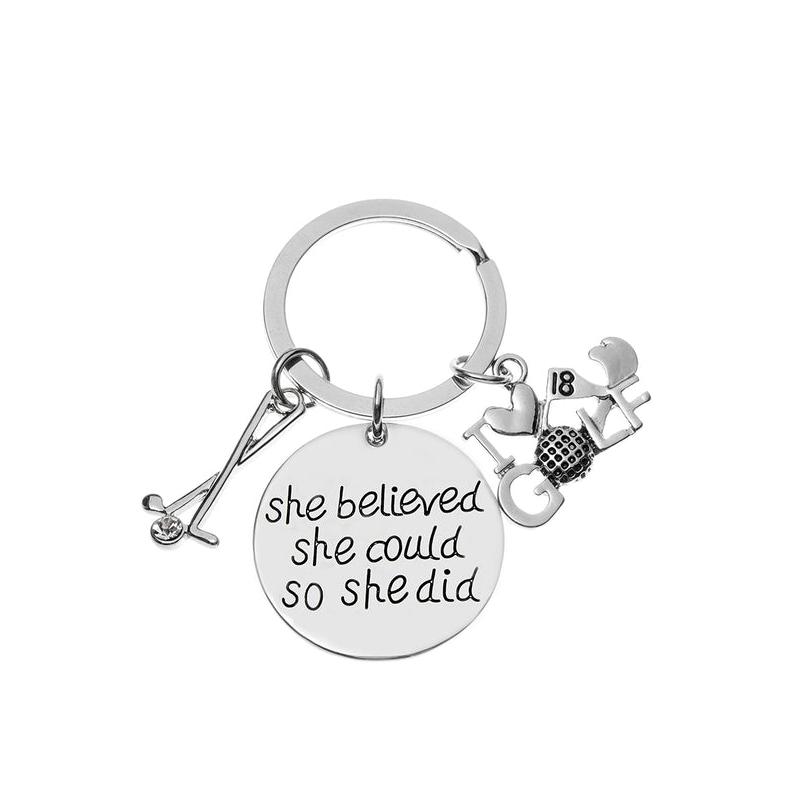 Golf Keychain - She Believed She Could So She Did