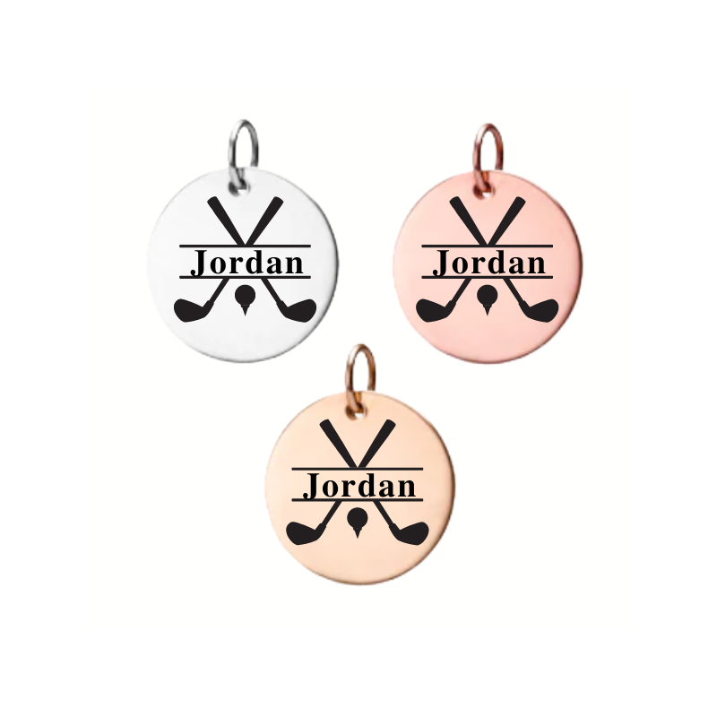 Personalized Golf Engraved Charm