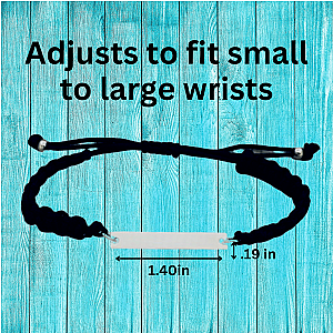 Personalized Engraved Golf Bar Rope Bracelet