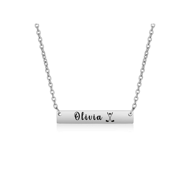 Personalized Golf Bar Necklace