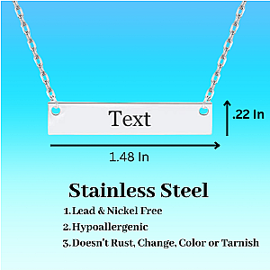 Personalized Golf Bar Necklace