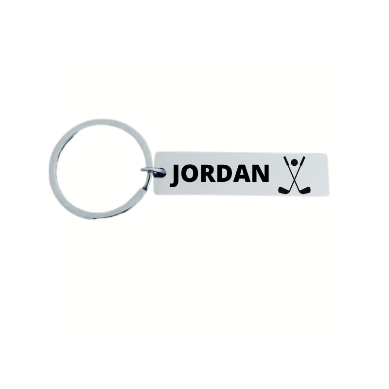 Personalized Golf Club Bar Keychain