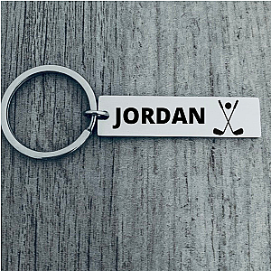 Personalized Golf Club Bar Keychain
