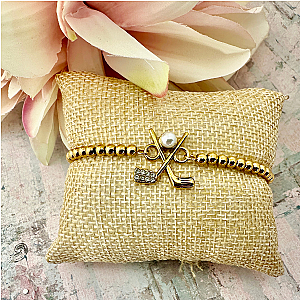Golf Pearl Beaded Bracelet