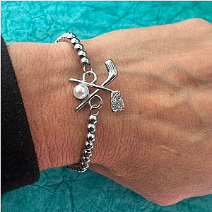 Golf Pearl Beaded Bracelet