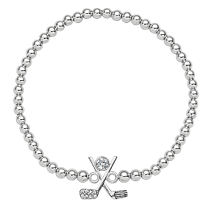 Golden Swing Golf Beaded Bracelet