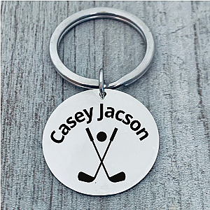 Personalized Golf Club Keychain