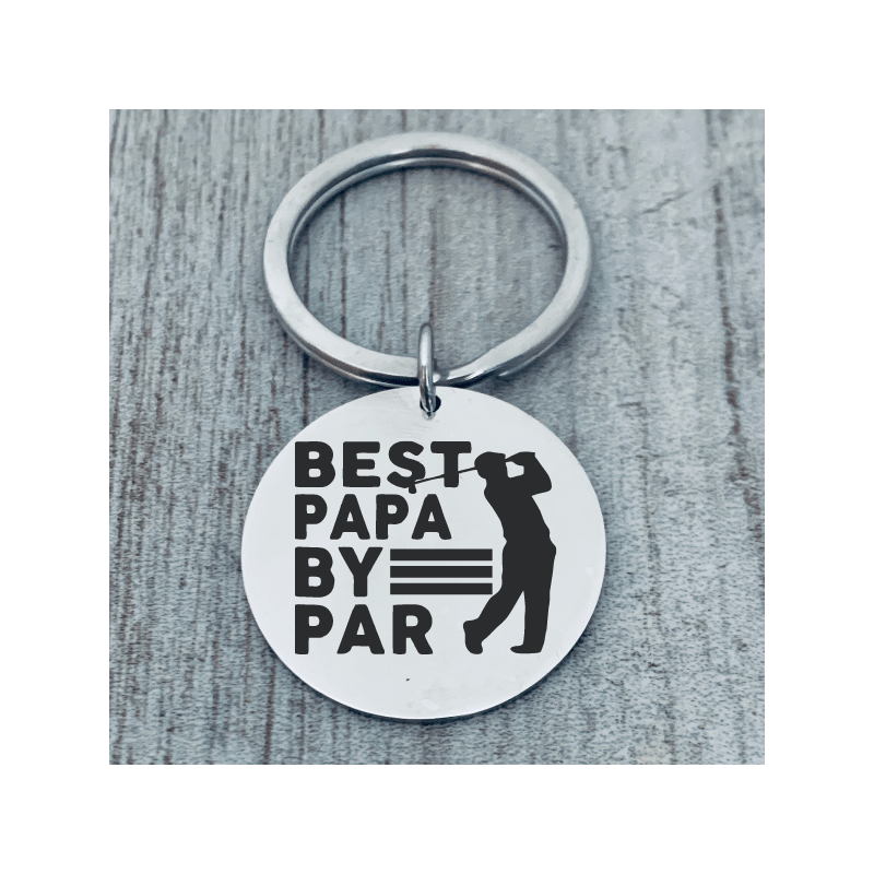 Best Papa By Par Golf Keychain -  Pick Style