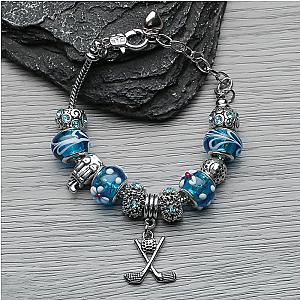 Golf European Beaded Charm Bracelet