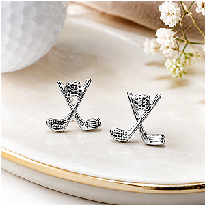 Golf Charm Stud Earrings
