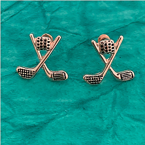 Golf Charm Stud Earrings