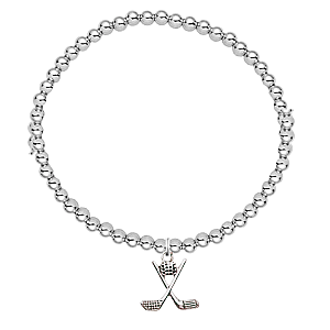 Golf Beaded Charm Bracelet