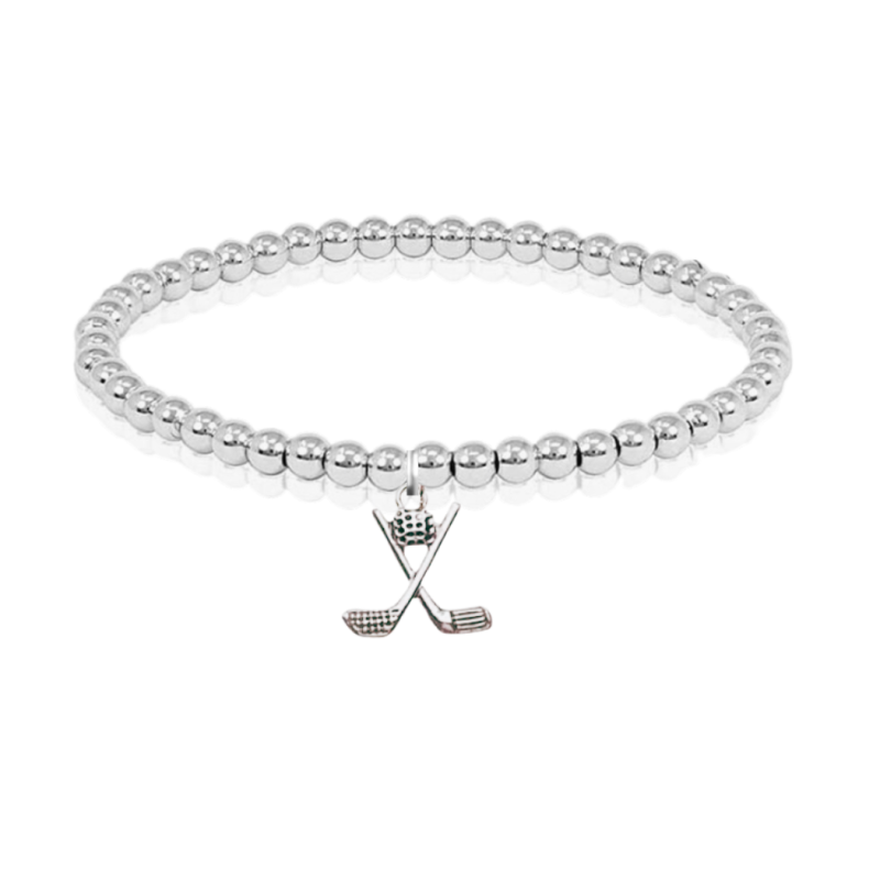 Golf Beaded Charm Bracelet