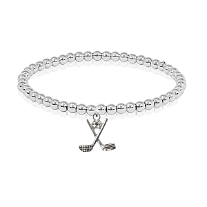 Golf Beaded Charm Bracelet