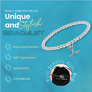 Golf Beaded Charm Bracelet