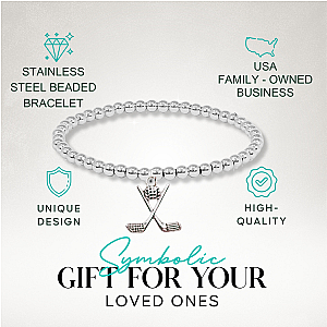 Golf Beaded Charm Bracelet
