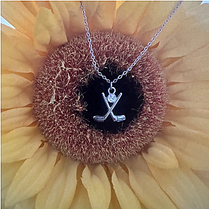 Golf Club Rhinestone Charm Necklace