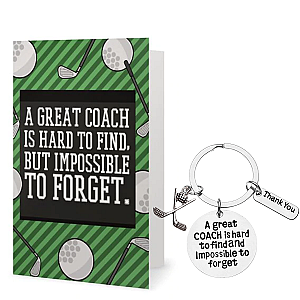 Golf Coach Card & Keychain Set
